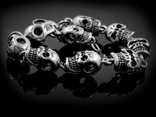 Bracelet for Rockers and Bikers - Skulls