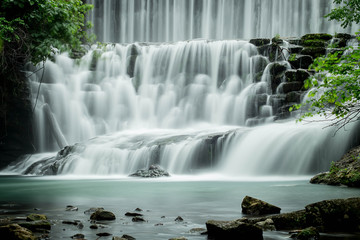 Large waterfall in the forest