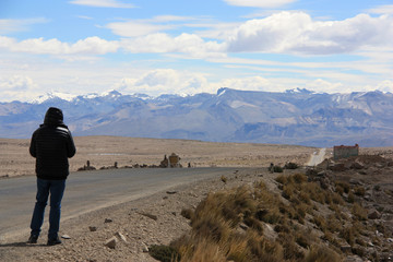 Col de Patapampa dans l'altiplano andin au Pérou