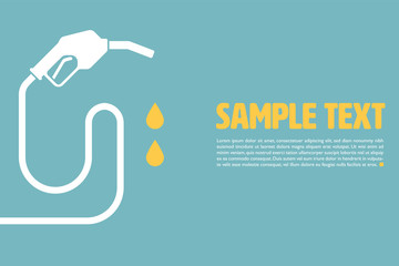 Vector layout template with gasoline pump - obrazy, fototapety, plakaty