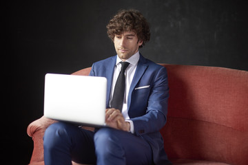 Businessman with laptop