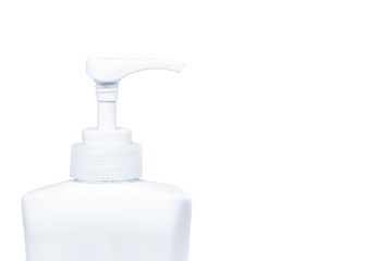 Pump bottle on white background