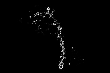 Abstract water splash on a Black and whitebackground