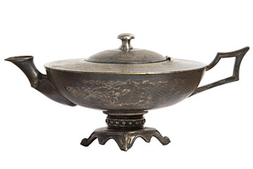 Aladdin magic lamp isolated on white