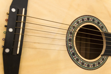 Obraz premium Acoustic Guitar Body Detail