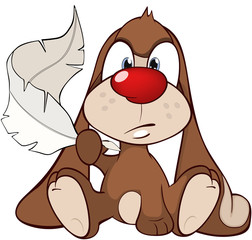 Obraz premium Illustration of a Cute Rabbit. Cartoon Character