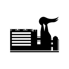 Refinery plant silhouette