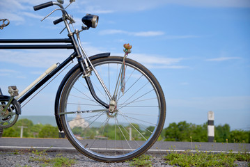 Naklejka premium Old bike in Thailand, old bike in dam