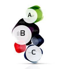 Squares on white with sample text