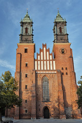 Towers of the gothic cathedral in Poznan.