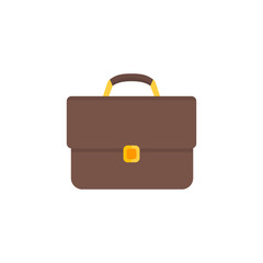business briefcase icon, flat style