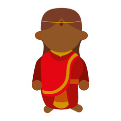 Indian woman cartoon