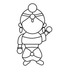 Indian woman cartoon