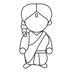 Indian woman cartoon
