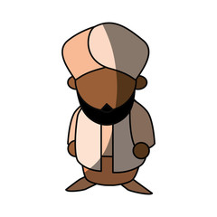 Indian ethic man cartoon
