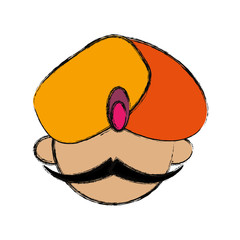 Indian ethic man cartoon