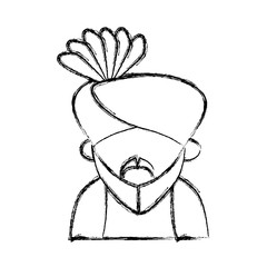 Indian ethic man cartoon