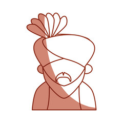 Indian ethic man cartoon