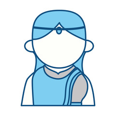 Obraz premium Indian woman cartoon