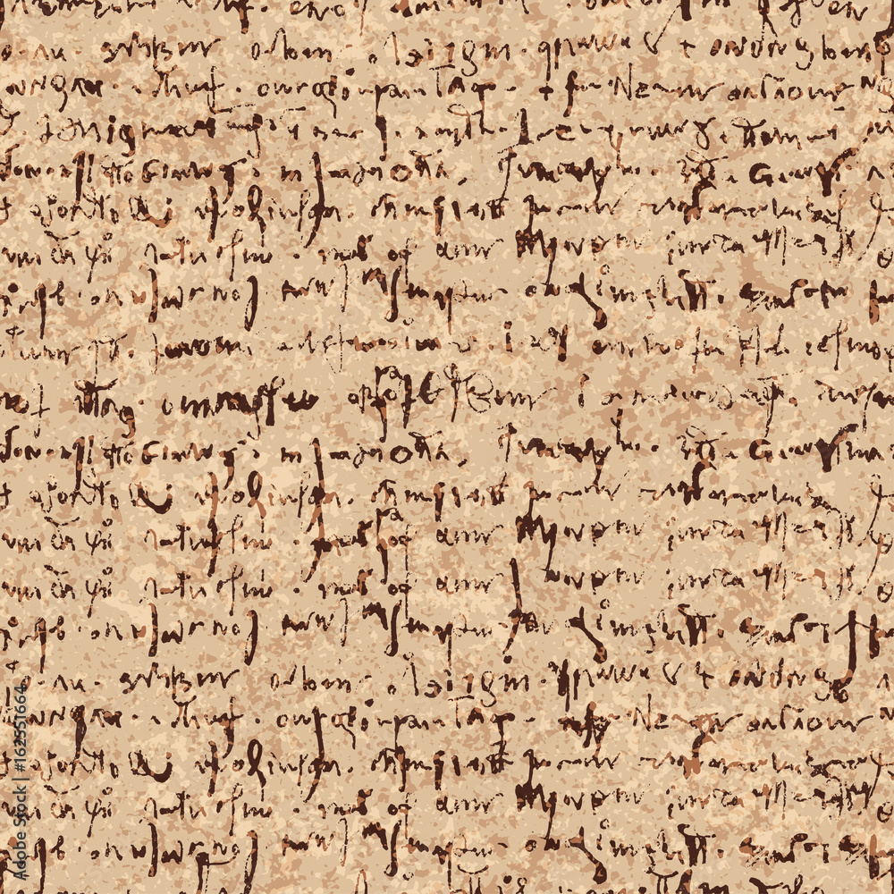 Fototapete old letter seamless pattern with textures and hand draw abstract lettering