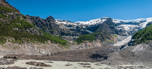 Ventisquero Negro glacier from Tronador volcano