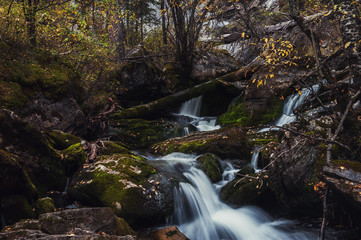 Waterfall on river Shinok