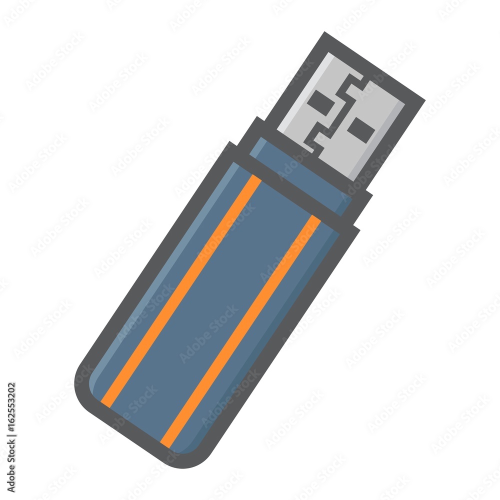 Aufkleber usb flash drive colorful line icon, device and hardware, vector graphics, a filled pattern on a whit