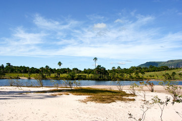 Waterfall in Canaima National Park, Venezuela, South America