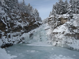 Fototapeta na wymiar Cameron Falls - Waterton Lakes National Park Alberta Canada