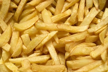 Home French fried potatoes background,close up.