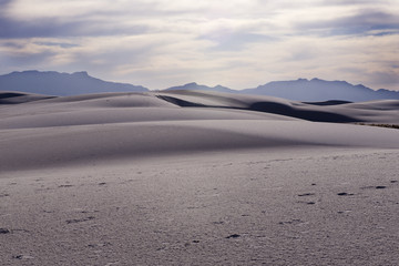 Sand dunes and mountains 