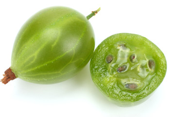 Gooseberry isolated on white background.