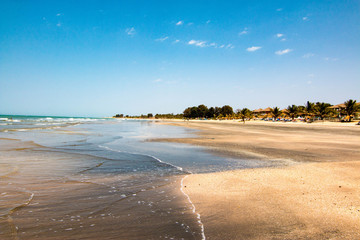 Idyllic beach in the Gambia, West Africa