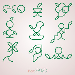 set contour eco icons