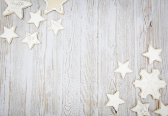 Christmas Cookies Background with Copy Space
