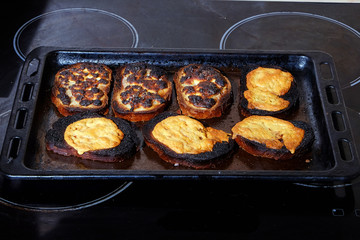 burnt grilled cheese