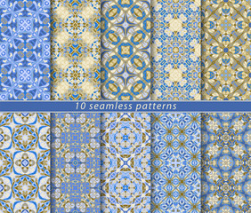 Set of classic seamless pattern