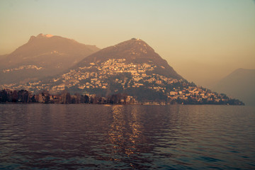 Lugano in winter, Switzerland