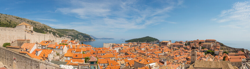 Naklejka na ściany i meble Dubrovnik - historische Altstadt Panorama, 180° Rundblick 