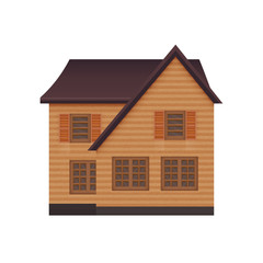illustration of detailed suburban family house. Isolated on white background photo-realistic vector illustration
