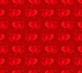 Seamless background with hearts. 