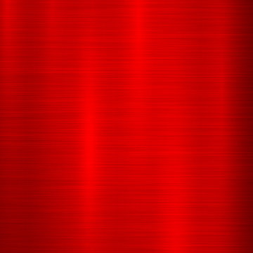 Red metal abstract technology background with polished, brushed texture, chrome, silver, steel, aluminum for design concepts, wallpapers, web, prints, posters, interfaces. Vector illustration.