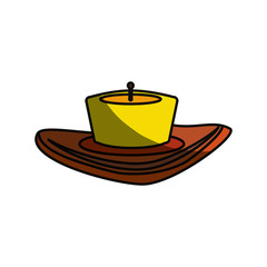 isolated candles cartoon