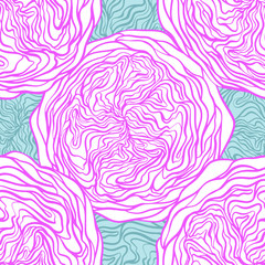 Rose floral seamless pattern. Hand drawn texture. Vector illustration