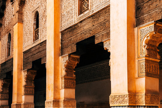 carved detailed at moroccan architecture