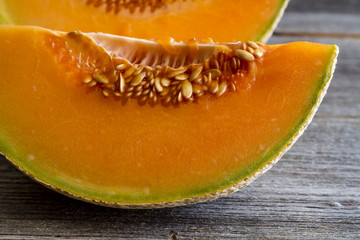 Fresh organic cantaloupe melon