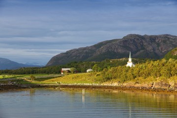 Fototapeta na wymiar Norway rural church in Nordland