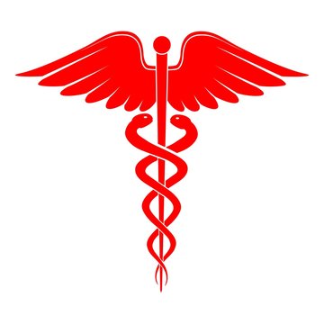 Caduceus Medical care. icon. vector