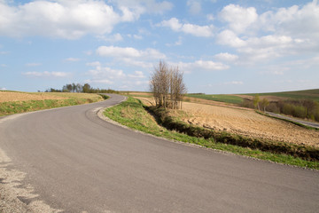 A spring landscape on the hills