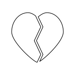 Heart broken symbol